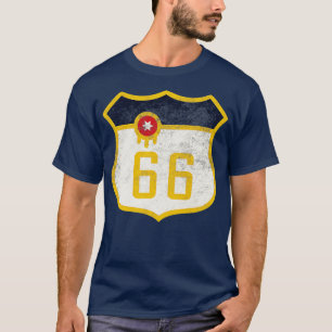 T-shirt Drapeau Tulsa 66 en détresse
