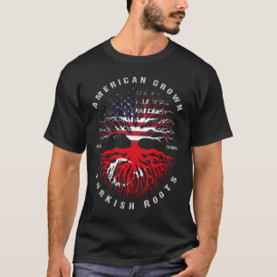 T-shirt Drapeau turc américain