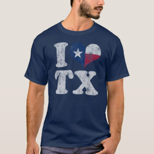 T-shirt Drapeau TX du Texas du coeur I