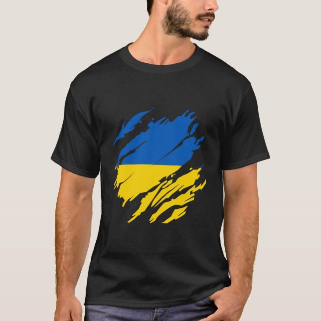 T-shirt Drapeau ukrainien (Devant)