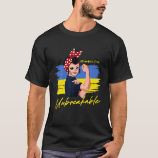 T-shirt Drapeau ukrainien de la fille indestructible Ukrai