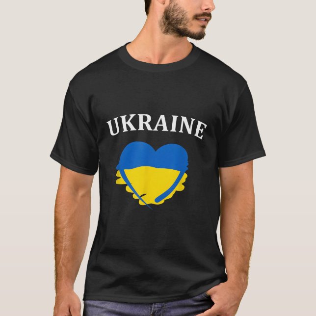 T-shirt Drapeau ukrainien L'Ukraine (Devant)