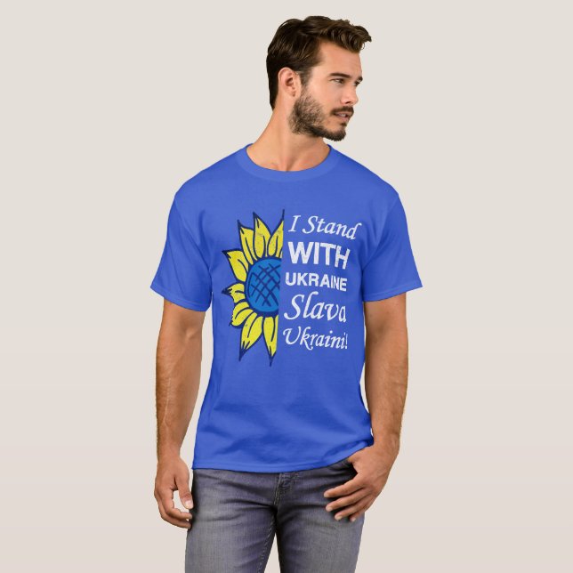 T-shirt Drapeau Ukrainien Tournesol (Devant entier)