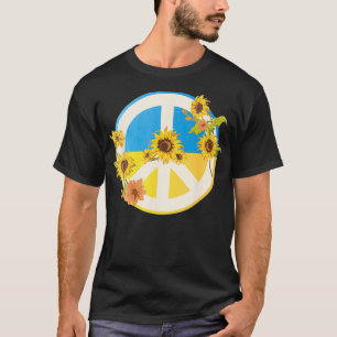 T-shirt Drapeau Ukrainien Tournesol I Avec Ukraine Ukra