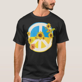T-shirt Drapeau Ukrainien Tournesol I Avec Ukraine Ukra