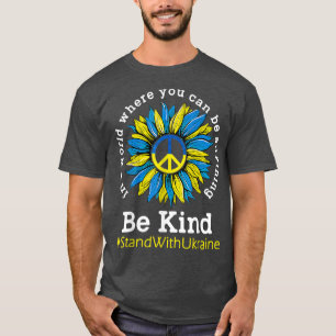 T-shirt Drapeau Ukrainien Tournesol Soyez Stind Avec L'Ukr