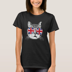 T-shirt Drapeau Union Jack Royaume-Uni Angleterre Chat T-s