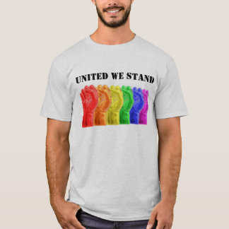 T-shirt drapeau United We Stand Pride avec poing 3D