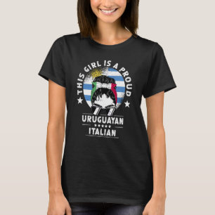 T-shirt Drapeau Uruguay Italie Femmes Adultes Fille Citoye