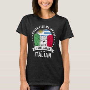 T-shirt Drapeau Uruguay Italie Humour Cultivé Fierté Citoy