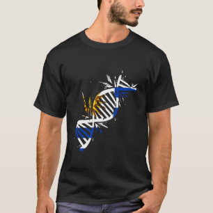 T-shirt Drapeau Uruguay Molécule ADN Fierté Uruguayenne Ur