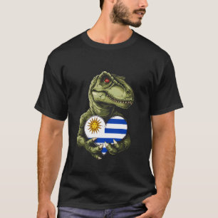 T-shirt Drapeau Uruguay T-Rex Racines Uruguayennes Cœur Ur