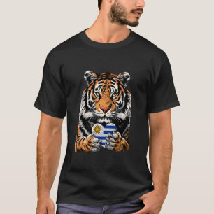 T-shirt Drapeau Uruguay Tiger Heart Fierté Uruguayenne Uru