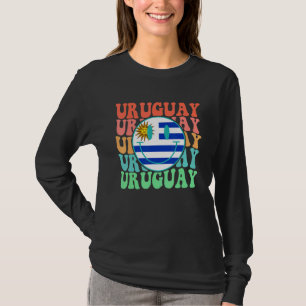 T-shirt Drapeau uruguayen rétro hommes femmes enfants