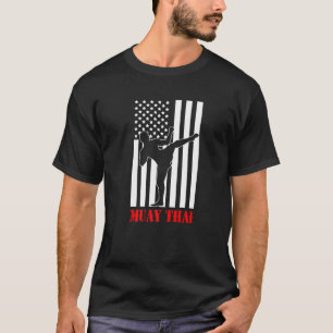 T-shirt Drapeau US Kickboxer Martial Arts Fighter Muay Tha