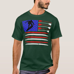 T-shirt Drapeau US Vintage Surfboard