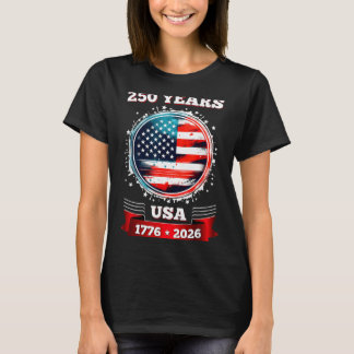 T-shirt Drapeau Usa 250 Ans 1776-2026 250e Anniversaire 4