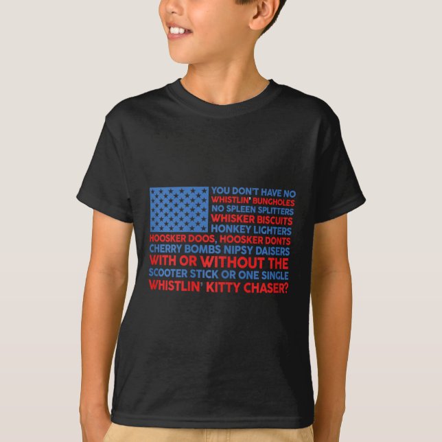 T-shirt Drapeau Usa 4 juillet Vous n'avez pas de sifflemen (Devant)