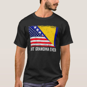 T-shirt Drapeau Usa Bosnie-Herzégovine Drapeau Meilleur Gr