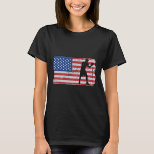 T-shirt Drapeau Usa Combattant Mma Kickboxing Boxe Combat