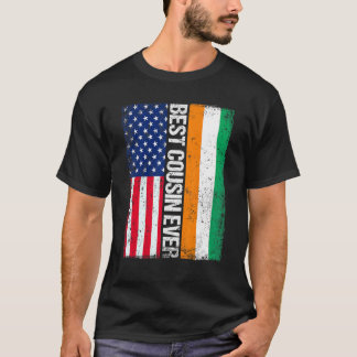 T-shirt Drapeau Usa Côte D'ivoire Drapeau meilleur Cousin 