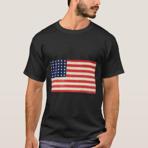 T-shirt Drapeau Usa De Base Pour Hommes Femmes Et Enfants