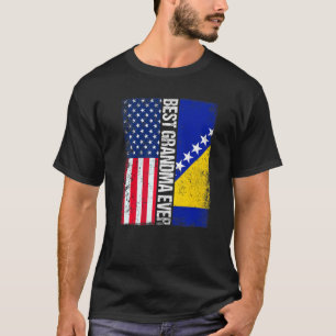 T-shirt Drapeau Usa & Drapeau Bosnie-Herzégovine Meilleur