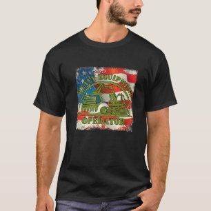 T-shirt Drapeau USA Gif US Opérateur de Pelle Lourde Équip