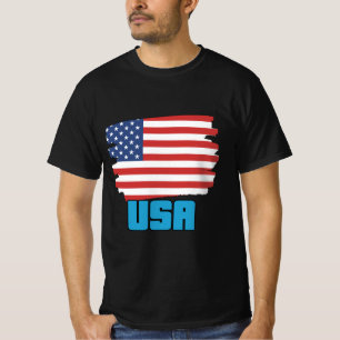 T-shirt Drapeau USA - Gras Étoiles et rayures Conception p