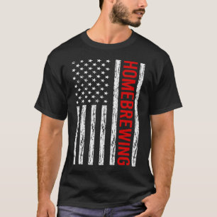 T-shirt Drapeau USA Homebrew Homebrew Homebrewer