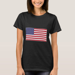 T-shirt Drapeau Usa Patch Poitrine Bannière étoilée Améric