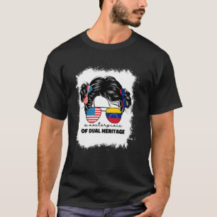 T-shirt Drapeau Usa Venezuela Mi Américain Et Vénézuélien