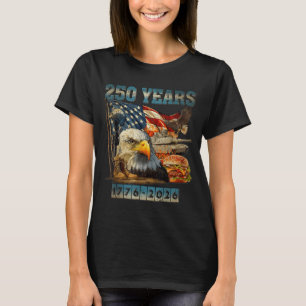 T-shirt Drapeau Usa Vintage Eagle 250 Ans 1776-2026 250e A