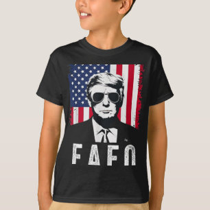 T-shirt Drapeau Usa Vintage Trump Fafo Patriotique Rétro 4