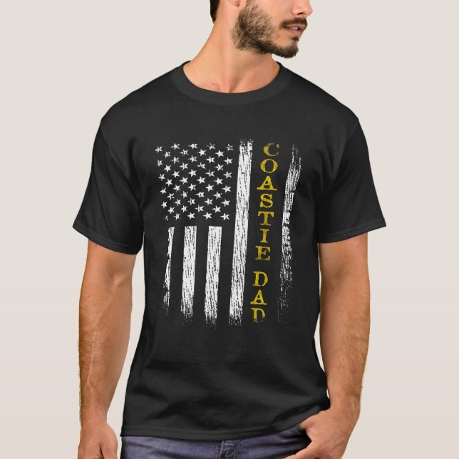 T-shirt Drapeau Uscg Coastie Dad de la Garde côtière améri (Devant)