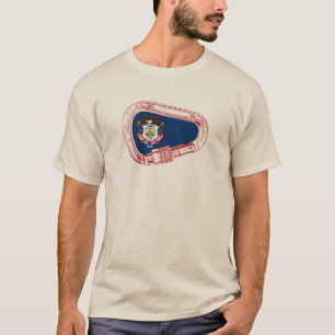 T-shirt Drapeau Utah Escalade carabiner
