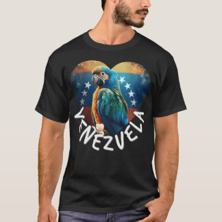 T-shirt Drapeau vénézuélien - Venezuela Macaw 7 étoiles Ve
