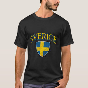T-shirt Drapeau Verige De Suède