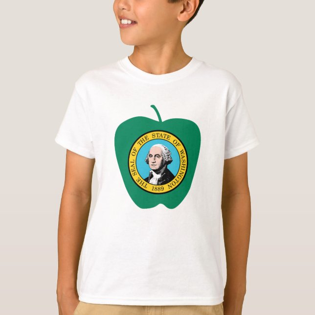 T-shirt Drapeau vert de l'état de Washington d'Apple (Devant)