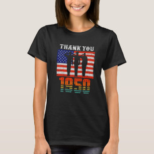 T-shirt Drapeau vintage 1950 72 ans Drapeau américain 72e
