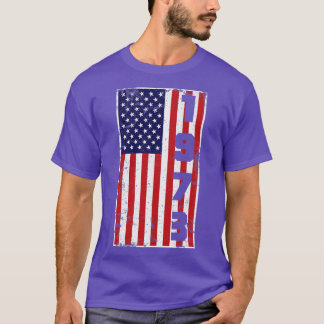 T-shirt Drapeau vintage américain 1973