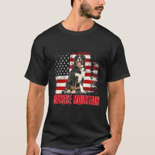 T-shirt Drapeau vintage américain Bernese Mountain Dog