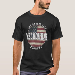 T-shirt Drapeau Vintage américain de Melbourne en Floride