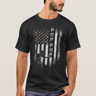 T-shirt Drapeau vintage Américain Fier Ping Pong Pop Pop T