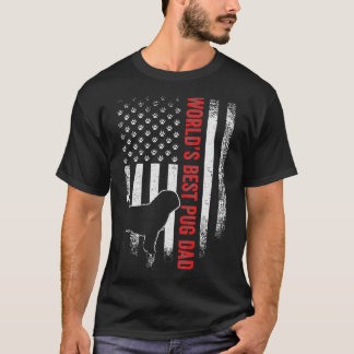 T-shirt Drapeau vintage américain Mondes meilleur Carlin P