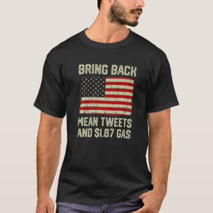 T-shirt Drapeau vintage Américain Ramenez Les Tweets Moyen