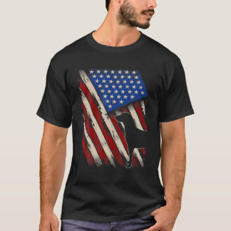 T-shirt Drapeau vintage Américain Retro Catahoula Leopard 