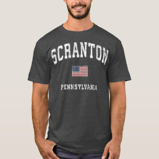 T-shirt Drapeau Vintage américain Scranton Pennsylvania PA