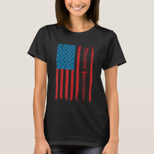 T-shirt Drapeau vintage Clarinet Américain Clarinet 4 Juil
