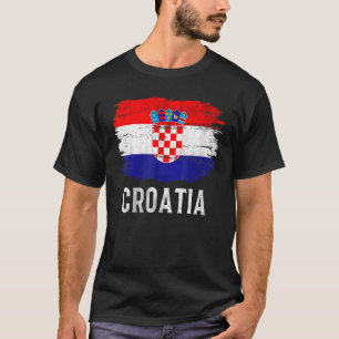 T-shirt Drapeau Vintage Croatie Pour Croate